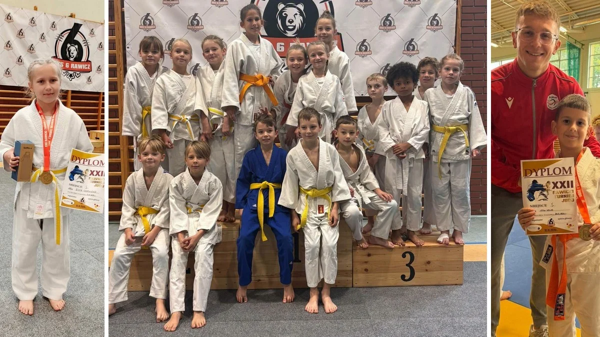 Judocy z Rawicza i Miejskiej Górki w trakcie XXII Rawickiego Turnieju Judo